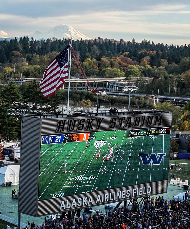 Mt. Rainier from Husky Stadium